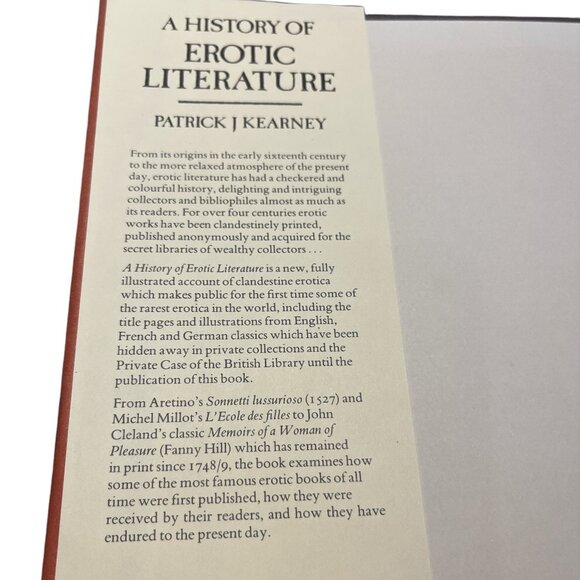 BOOK A History of Erotic Literature by Patrick J Kearney Hardcover 1982 - Picture 4 of 10